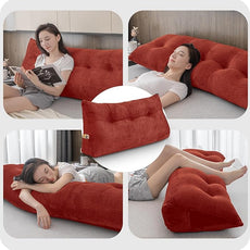 Large Bolster Triangular Headboard Wedge Backrest Positioning Support Bed Rest Reading Pillows Headboard Wedge Pillows for Day Bed with Removable Cover