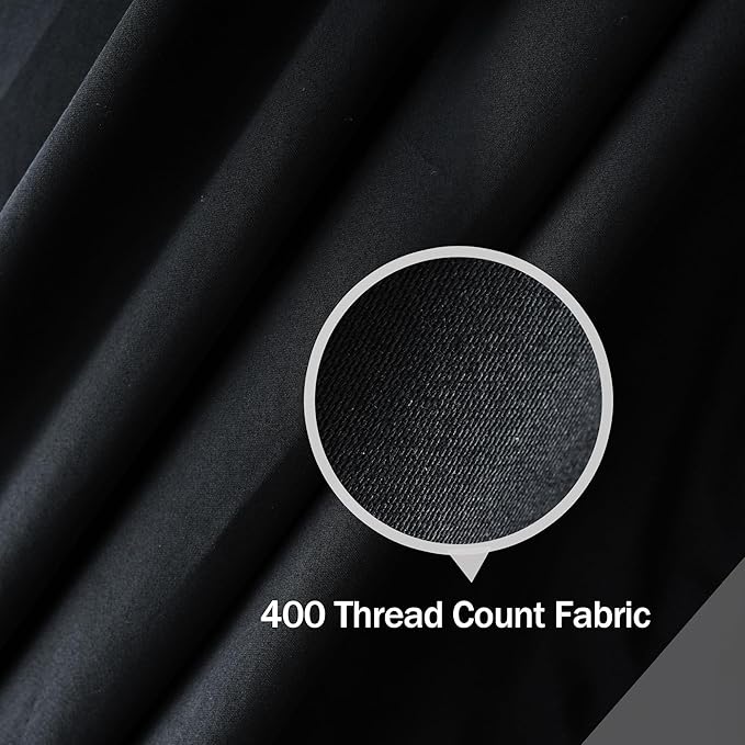 Best Season 100% Cotton Body Pillow Case Cover with Zipper Wrinkle-Free, Super Soft Pillow Case for Body Pillow, Breathable Long Pillow Protector 21"" x 54"" Black