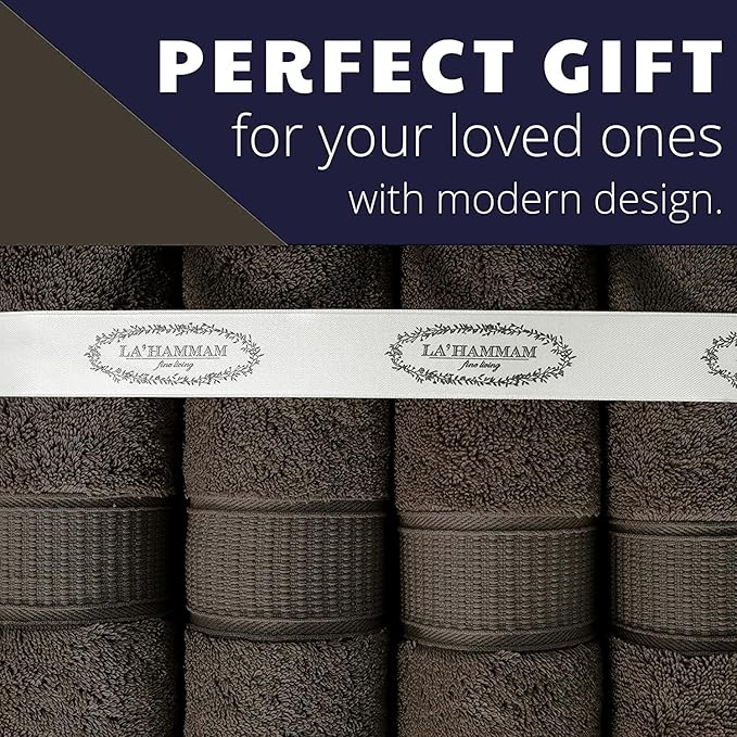 Personalized Bath Sheet Towels for Bathroom, Hotel, Spa, Pool, College Dorm, Super Soft, Highly Absorbent Turkish Cotton Monogrammed Oversized Towel 40" x 80" Extra Large Jumbo Bath Sheets, Dark Brown