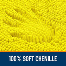 OLANLY Bathroom Rugs 44x24, Extra Soft Absorbent Chenille Bath Rugs, Rubber Backing Quick Dry, Machine Washable Bath Mats for Bathroom Floor, Tub and Shower, Home Decor Accessories, Lemon Yellow