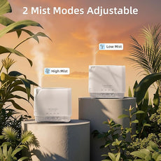 ASAKUKI 700 ml Premium Essential Oil Diffuser, 5 in 1 Ultrasonic Aromatherapy Fragrant Oil Vaporizer Humidifier, Timer and Auto-Off Safety Switch, 7 LED Light Colors