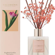 COCORRÍNA Reed Diffuser - English Garden Scented Diffuser with 8 Sticks Home Fragrance Reed Diffuser for Bathroom Shelf Decor