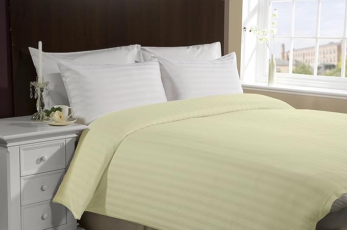 Lasin Bedding, Luxury Soft 100% Cotton, Duvet Cover, Hidden Zipper Closure, Ivory, California King/King 102" x 86"