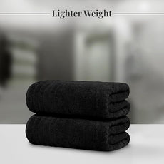 Tens Towels Pack of 2 Extra Large Bath Sheets 35 x 70 Inches, 100% Cotton, Larger & Lighter Weight, Quicker to Dry, Super Soft & Absorbent, Oversized Bath Towels, Black