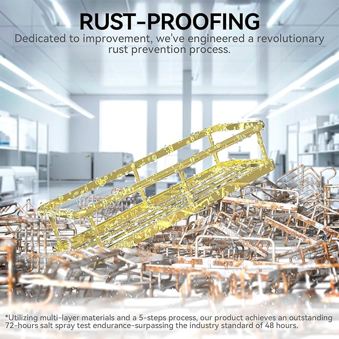 YASONIC Shower Caddy, 6 Pack Large Capacity Bath Organizer with Soap Holder and 12 Hooks, Rustproof Shower Shelves for Inside Shower, No Drilling&Sleek Bathroom Organizers and Storage Gold