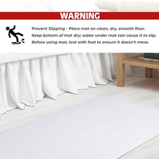 Cotton Paradise 100% Cotton Non Slip Bath Mats for Bathroom, 17x24 inch Soft Absorbent Quick Dry Machine Washable Floor Bath Mat, White