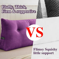 Large Bolster Triangular Headboard Wedge Backrest Positioning Support Bed Rest Reading Pillows Headboard Wedge Pillows for Day Bed with Removable Cover