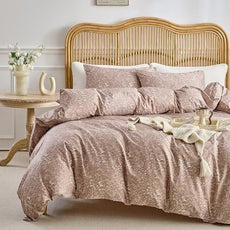 MKXI Vintage Comforter Set Full Size Wildflower Comforter Set Floral Bedding Set Brown Floral Duvet Comforter Microfiber Bed Set Soft Reversible Design Farmhouse Comforter Khaki