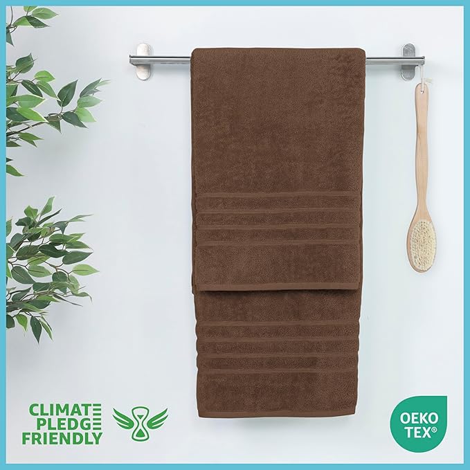 Martex 2-Pack Ultimate Performance Bath Sheet Set – 100% Cotton – 33” x 65” – Extra Large Bath Towels – Versatile – Low-Linting – Supersoft Bathroom Set – Super Absorbent – Easy Care – Chocolate