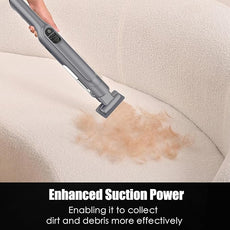 Handheld Vacuum Cordless, Lightweight 1.4lb with Powerful Suction, Charging Dock, Single Touch Empty and Detachable Dust Cup (Frosted Silver)