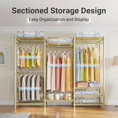 VIPEK V5 Portable Closet Wardrobe Heavy Duty Clothes Rack, Freestanding Metal Clothing Racks Custom Closet Racks with 8 Adjustable Shelves, 68.9