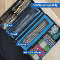 Suitcase Organizer, Travel Luggage Organizer Portable Hanging Travel Shelves Collapsible Hanging Packing Cubes for Carry on Suitcase