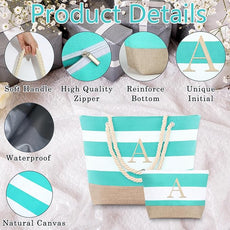 YOOLIFE Beach Bags for Women - Travel Canvas Beach Tote, Pool Waterproof Bag, Travel Essentials, Gifts for Women Birthday