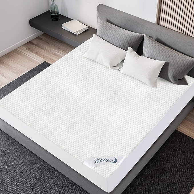 Moonsea Twin XL Mattress Protector, Eco-Friendly, 3D Air Smooth Fabric, Breathable, Noiseless, Deep Pocket, Waterproof