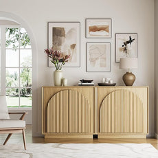 win2win Fluted Sideboard Buffet Cabinet with Storage, 31.5