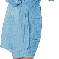 Turquaz Lightweight Short Robes For Women Waffle Kimono Bathrobe - Soft, Fast-Drying, Long-Lasting Cotton Blend