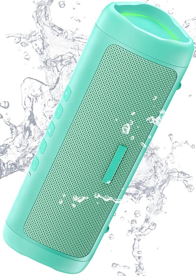 Bluetooth Speaker with HD Sound, Portable Wireless, IPX5 Waterproof, Up to 20H Playtime, TWS Pairing, BT5.3, for Home/Party/Outdoor/Beach, Electronic Gadgets, Birthday Gift (Teal)