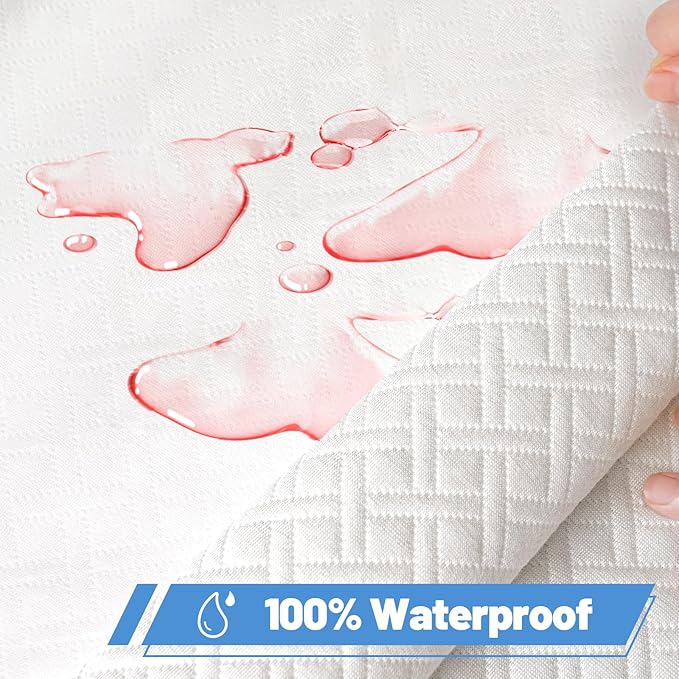 Premium Bamboo Mattress Protector – Twin Size, Waterproof, & Ultra Soft Breathable Noiseless Washable Bed Mattress Cover for Comfort & Protection MC01TWIN-L