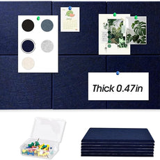 Thick Cork Board Tiles for Wall with Push Pins, 36