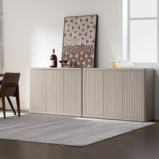 SICOTAS Buffet Cabinet with Storage Accent Sideboard with 6 Doors Modern 93.2