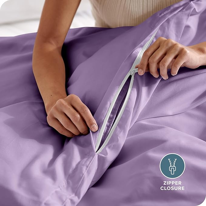 Bare Home Bedding Duvet Cover King Size - Premium 1800 Super Soft Collection - Lightweight, Cooling - Soft Breathable Bedding Duvet Cover (King, Lavender)