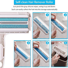 ACE2ACE Pet Hair Removal Tool, Reusable Lint Roller for Pet Hair, Self Clean Cat Hair Remover with Dust Bin, Dog Hair Remover for Couch, Furniture, Carpet, Sofa and Bedding