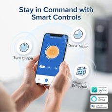 LEVOIT 6L Smart Warm and Cool Mist Humidifiers for Home Bedroom, 60H Runtime and Auto Customized Humidity for Large room, Schedule, Easy Top Fill, Essential Oil Diffuser, Whisper-Quiet, Handle, Black