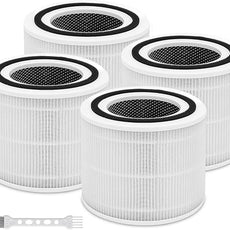 4 Pack Core 300/Core P350 Compatible with LEVOIT Core P350/Core 300 and Core 300S, Grade True Filter High-Efficiency Activated Carbon, Compare to Part # Core 300-RF (white-4Pack)