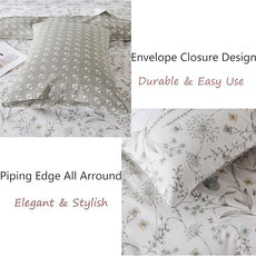 FADFAY College Duvet Cover Set Twin XL Colorful Butterfly Bedding Vintage Botanical Dorm Room Comforter Cover Set 100% Cotton Ultra Soft Quilt Cover with Hidden Zipper Closure 3Pcs, Twin XL Size