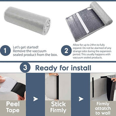 Nestl Upholstered Twin Headboard - Easy Assemble Channel Stitched Headboard Twin Size - Wall Mounted Headboards with 3D Soundproof Wall Panels Peel & Stick Floating Headboards, Silver