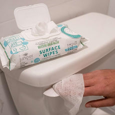 1 Pack Surface Wipes with Bleach, All-Purpose Cleaner for Bathroom, Kitchen, Office, 72 Count Soft Flow, Fresh Scent, Lint Free & Durable