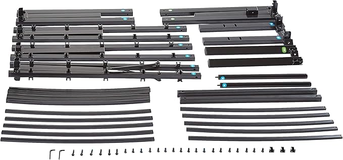 Amazon Basics Heavy Duty Non-Slip Bed Frame with Steel Slats, Easy Assembly - 18" H, (Full), Black