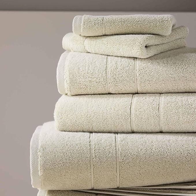 Brooklinen Super-Plush Turkish Cotton Bath Towels - Set of 4 - Cotton, 820 GSM, Highly Absorbent, Machine Washable, Perfect for Home & Bathroom (30" x 58", Stone)