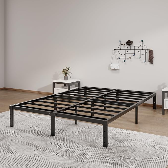 Metal Bed Frame Queen Size - 12 Inch Heavy-Duty Queen Platform Bed Frame No Box Spring Needed, Easy Assembly, Noise-Free, Sturdy Mattress Foundation, Underbed Storage Space