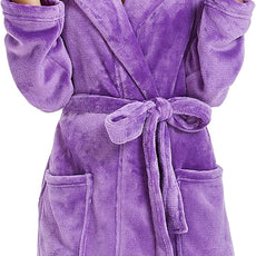 U2SKIIN Women Hooded Fleece Robe, Short Plush Robes for Womens With Hood Soft Warm Spa Bathrobe