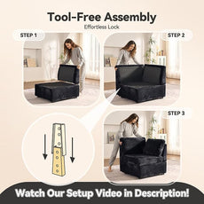 Large 7 Seat Modular Sectional Sofa with Ottoman Seat Corduroy Sleeper Sectional Sofa Bed Oversized Convertible Modular Couch for Living Room