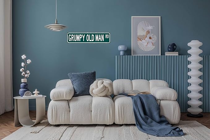 Man Cave Grumpy Old Man Rd Metal Tin Sign 4x16 In Vintage Plaque Decor For Home Restaurant Bar Cafe Garage Decor Unique Gift For Humor Lovers