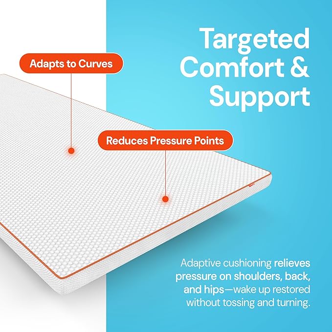 Dormeo The Essentials Mattress Topper, Queen, 2-Inch with Octacell Technology, Plush Comfort, Breathable, Cooling Foam Mattress