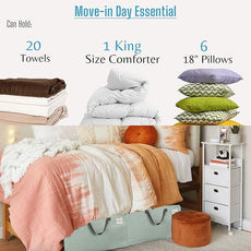 VENO 8 Pack Moving Bags and Large Christmas Decoration Storage Bins with lids. Alternative to Moving Boxes, Packing Supplies for College. Heavy Duty Totes (Shiny Light Green, 8 Pack)