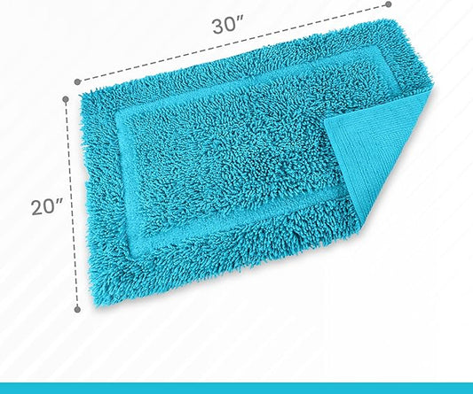 Martex 100% Cotton Ringspun Bath Rug | Super Soft | Super Absorbent | Essential Bathroom Rugs | Non-Slip Bath Mat | Quick Drying Bath Mat | Aqua