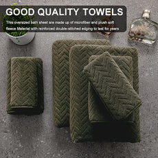 Ferdilan 8 Pack Bath Towel Set, 2 Extra Large Bath Towel Sheets, 2 Hand Towels and 4 Washcloths Ultra Soft and Absorbent Chair Towels for Bathroom, Quick Dry Towel for Home Hotel,Brown