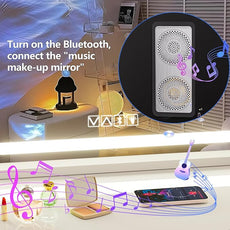 Hasipu Vanity Mirror with Lights and Bluetooth Speaker, 37