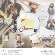 ASAKUKI Smart WiFi Essential Oil Aromatherapy Diffuser, Easy Connect with Alexa and Google Home Phone App Voice Control 700 ml Ultrasonic Diffuser, Create Schedules 7 LED Colors Humidifier