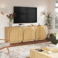 win2win Fluted Sideboard Buffet Cabinet with Storage, 31.5