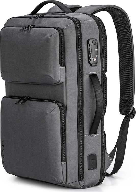 VGOAL Travel Laptop Backpack, Laptop Bookbag College Backpack Durable Water Proof with USB Charging Port for Men Women (FG6317-G)