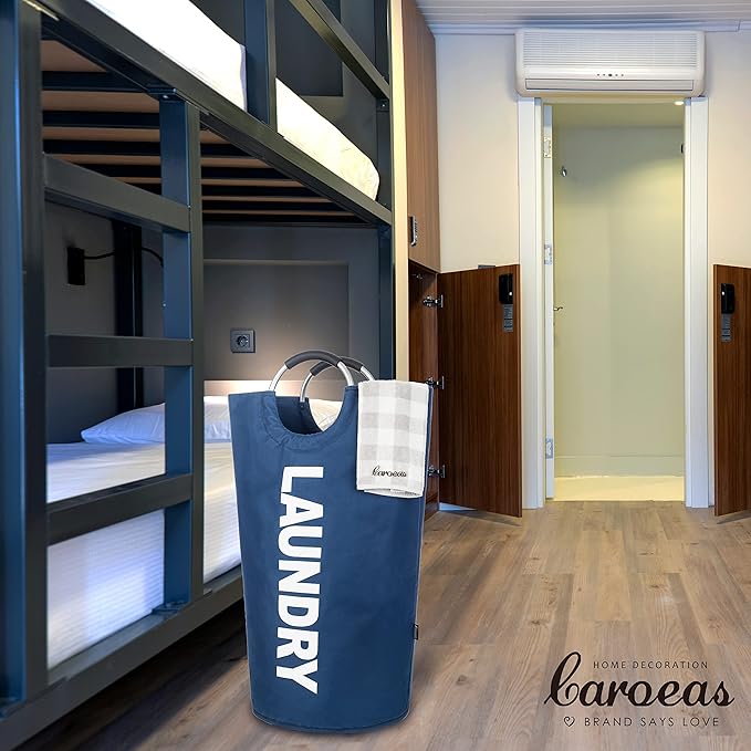 Caroeas 90L Laundry Basket (13 Colors), Waterproof Laundry Hamper, Laundry Bag with Padded Handles, Clothes Hamper Stands Up Well, Collapsible Laundry Basket Easy Storage