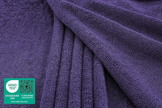 American Soft Linen Oversized Bath Sheet 40x80 Extra Large for Bathroom, 600 GSM 100% Cotton Turkish Jumbo Bathsheet Towels for Adults, Purple Bath Sheet