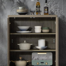 SICOTAS Buffet Cabinet with Storage Accent Sideboard Modern Credenza with Doors & Shelves Fluted Media Console Mid Century Coffee Bar Table for Living Room Kitchen Dining Room Hallway (1PCS)