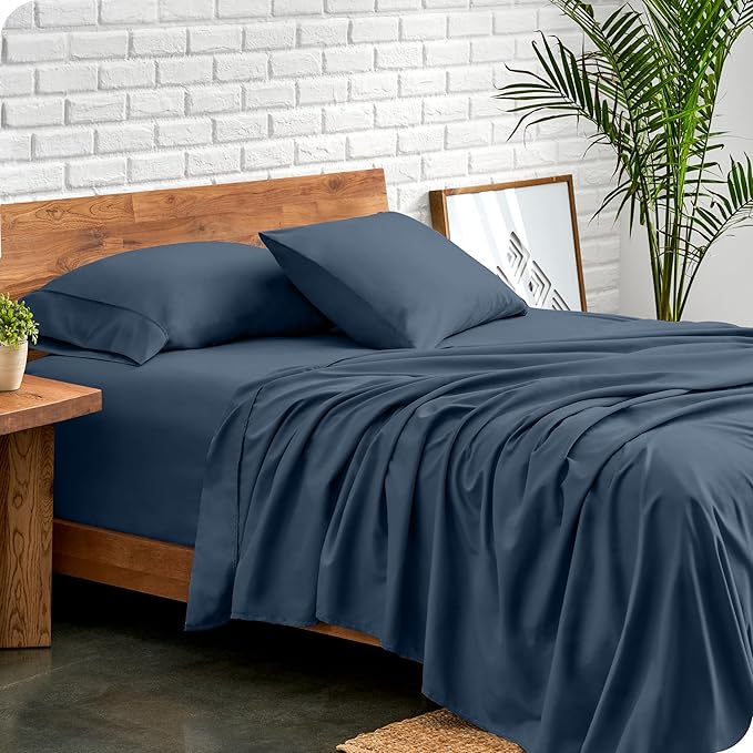 Bare Home Twin XL Sheet Set - College Dorm Size - Luxury 1800 Ultra-Soft Microfiber Twin Extra Long Bed Sheets - Deep Pockets - Easy Fit - Extra Soft - 3 Piece Set - Bed Sheets (Twin XL, Bering Sea) BareHome