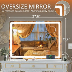 Hasipu Vanity Mirror with Lights, 27.6